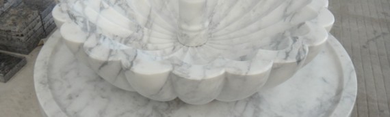 A Custom Built Alabasco Marble Fountain